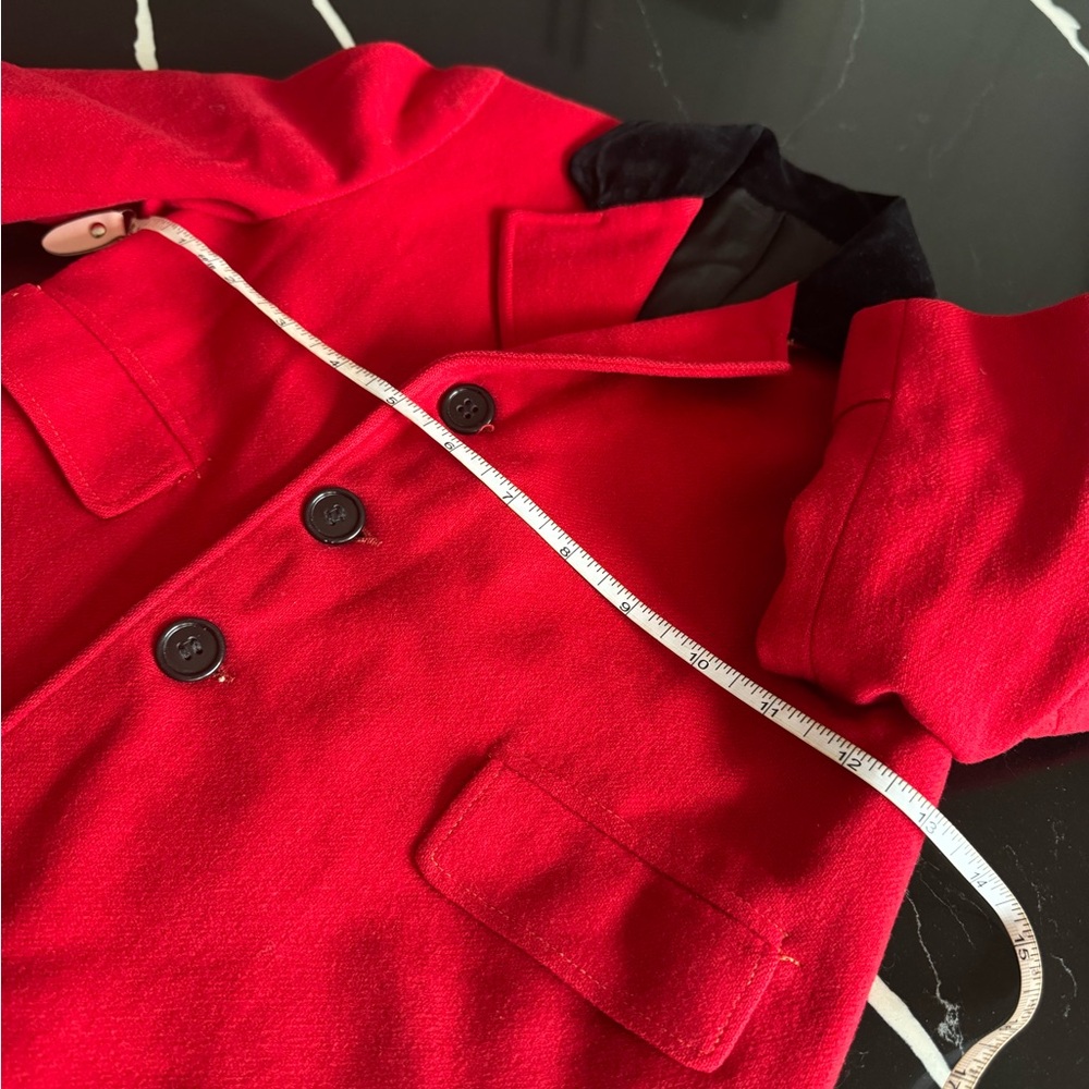 Vintage Classic Red Kids Coat - Picture 6 of 7